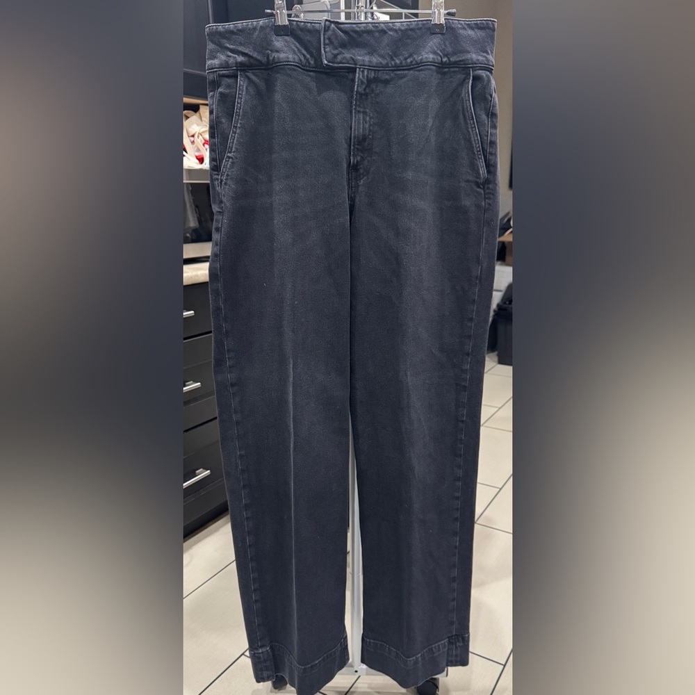 Express wide leg high rise trouser jeans- 16 long